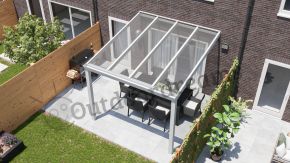 Aluminium Legend veranda 3000x3000mm helder glas Ral 9016 Wit