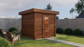 Select tuinhuis Garderen A1 klasse, bruin 250x250 + EPDM Pakket + fundamentbalken